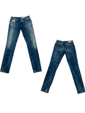 diesel women’s grupee super slim skinny low waist denim jeans Sz 28 stretch